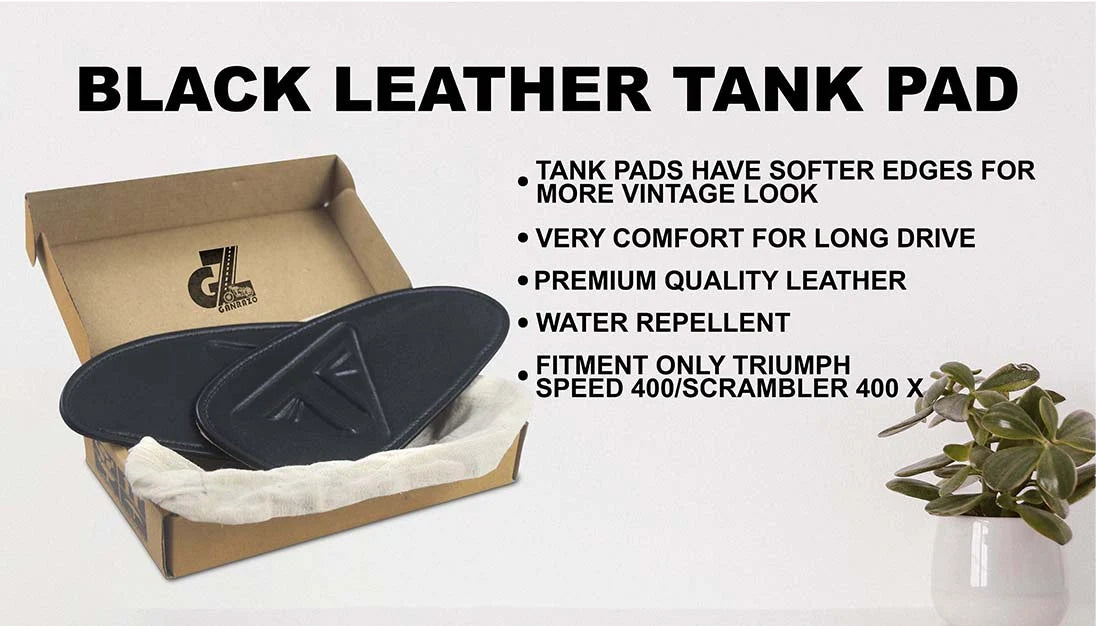 Genuine Leather Tank Pads For Triumph Speed & Scrambler 400
