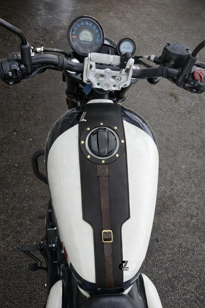 Genuine Leather Motorcycle Tank Strap For Royal Enfield Shotgun 650