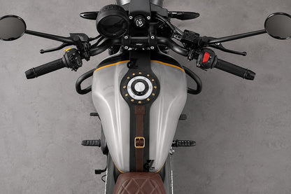 Genuine Leather Motorcycle Tank Strap For TVS Ronin