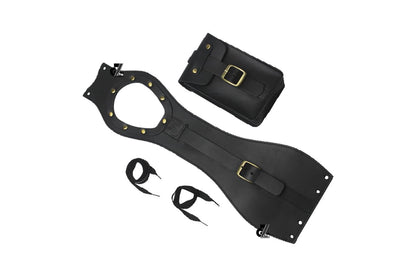 Genuine Leather Motorcycle Tank Strap with Pouch Compatible with Royal Enfield New Bullet/New Classic/ Goan Classic 350