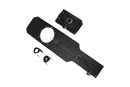 Genuine Leather Motorcycle Tank Strap with Pouch Compatible with Royal Enfield Shotgun 650