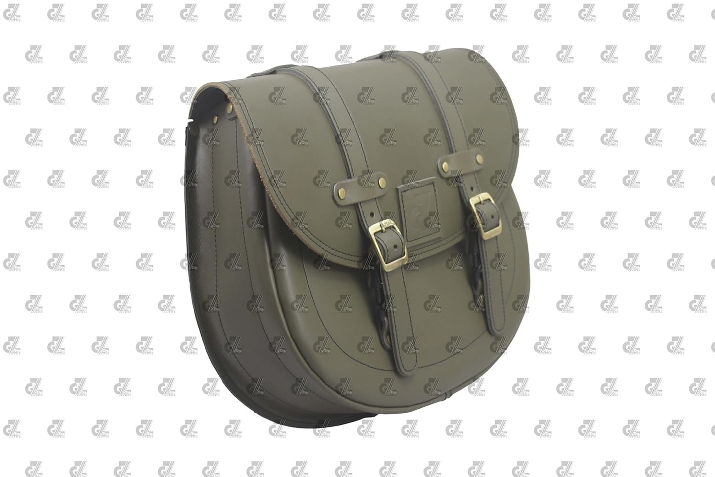 Genuine Leather Saddle Bag with Saddle Stay Pair for All Meteor 350