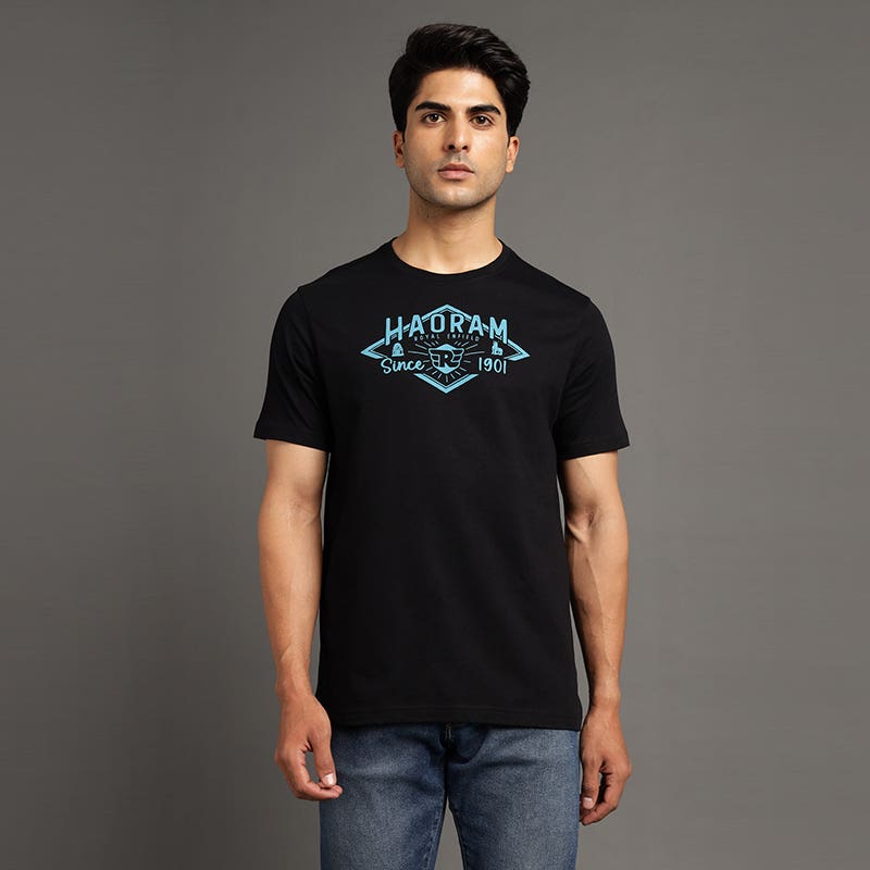 HAORAM ROYAL ENFIELD T SHIRT BLACK