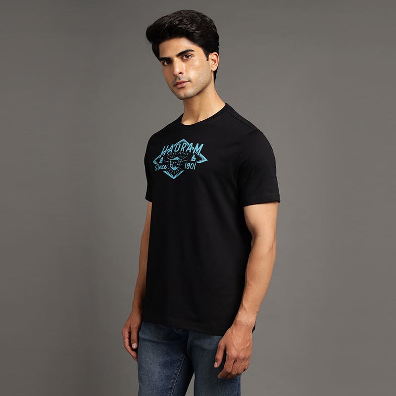 HAORAM ROYAL ENFIELD T SHIRT BLACK