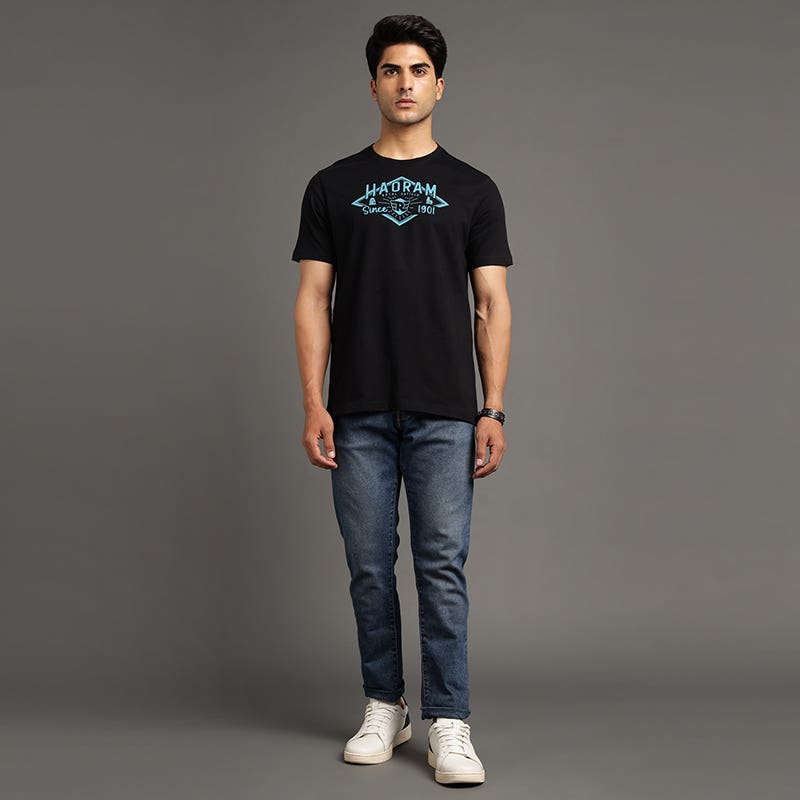 HAORAM ROYAL ENFIELD T SHIRT BLACK