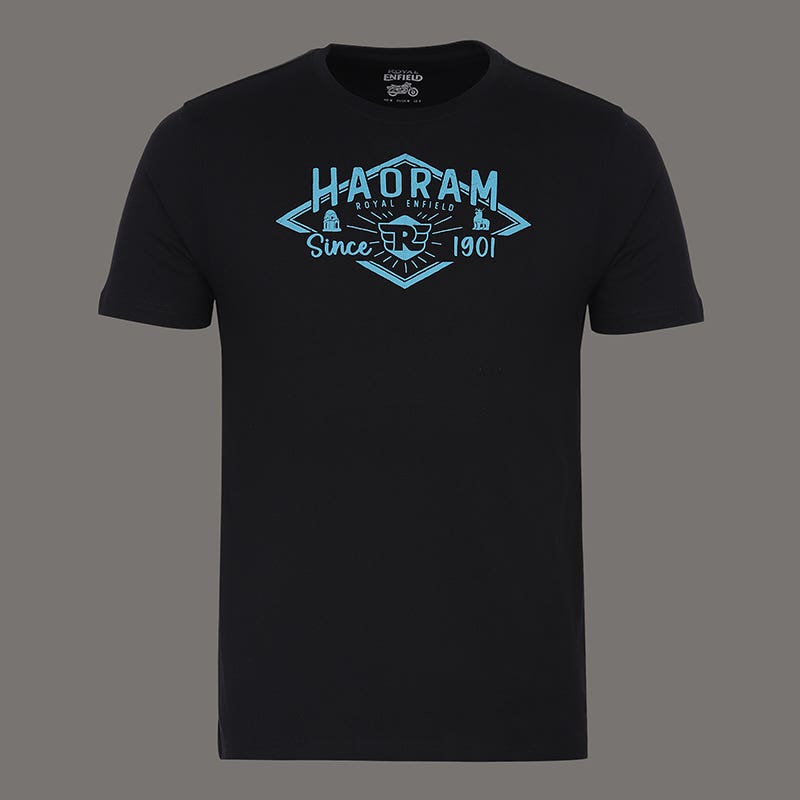 HAORAM ROYAL ENFIELD T SHIRT BLACK