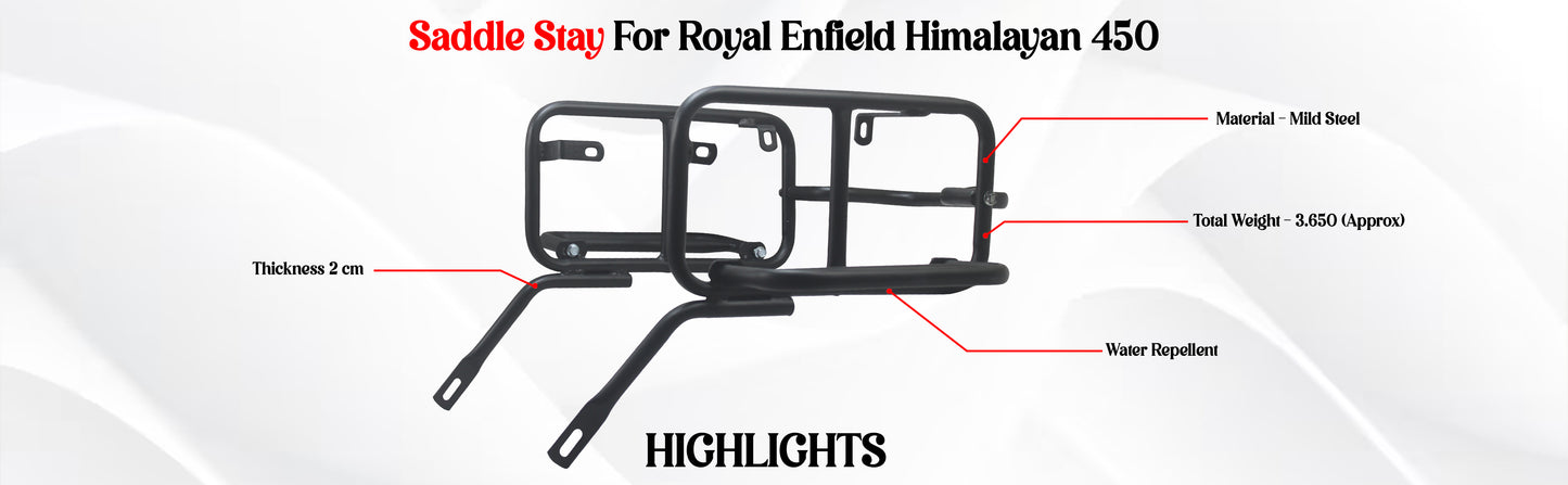 Black Saddle Stay Pair Right & Left Side Fit for Royal Enfield New Himalayan 450