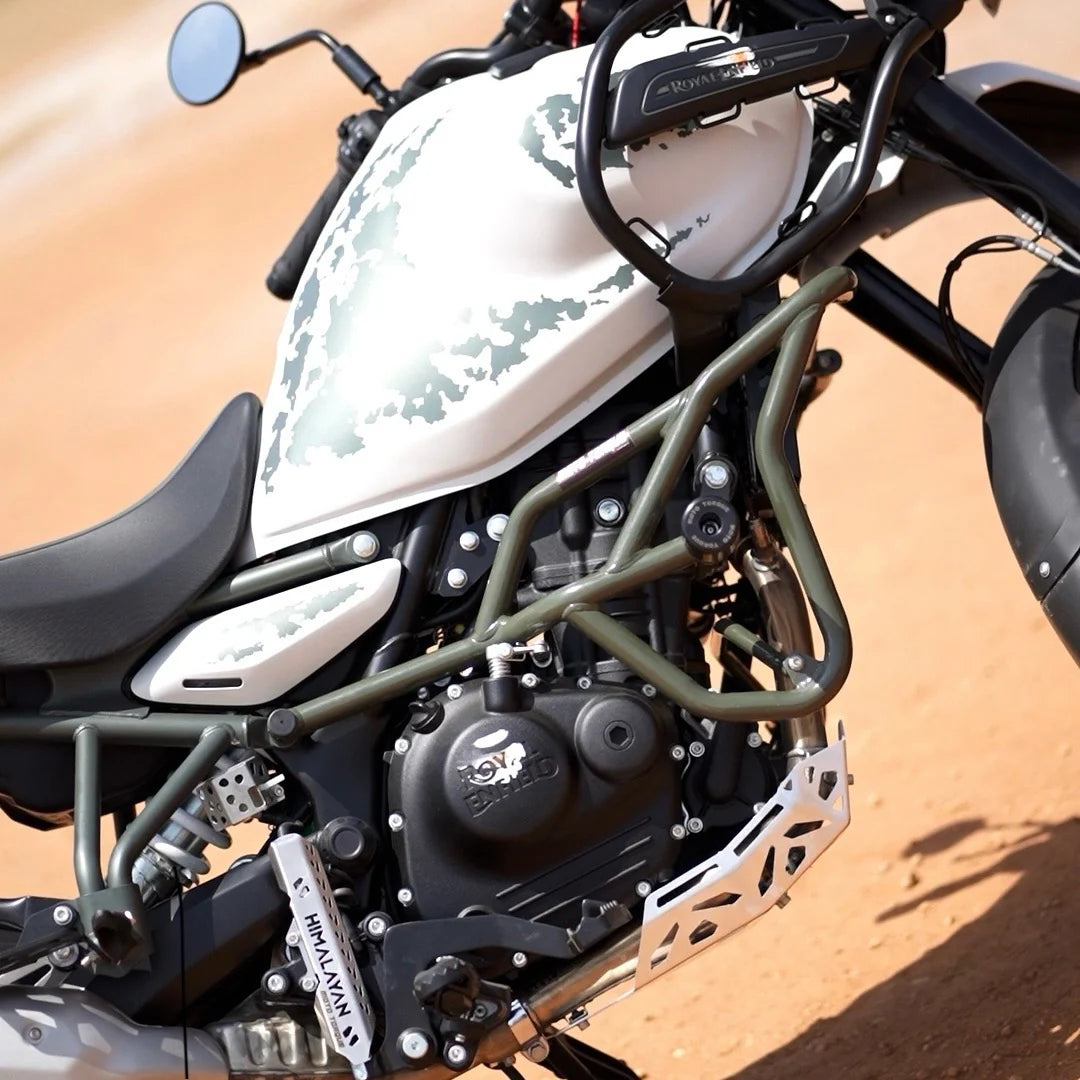 MOTO TORQUE PANTHER CRASH GUARD WITH FITTINGS GREEN FOR NEW HIMALAYAN 450
