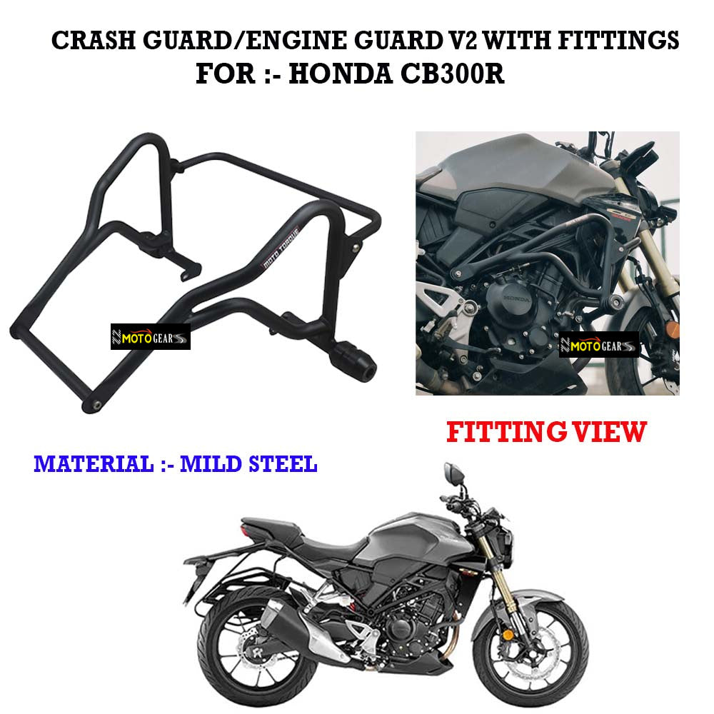 Moto Torque Crash Guard /Engine Guard v2 With Fittings For Honda CB 300R