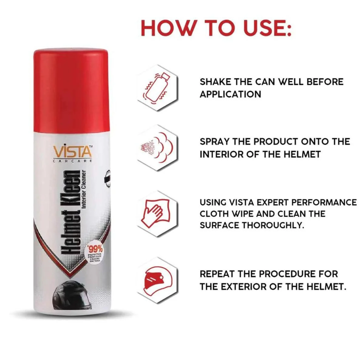 Vista Helmet Kleen Foam Based Cleaner 125 ml
