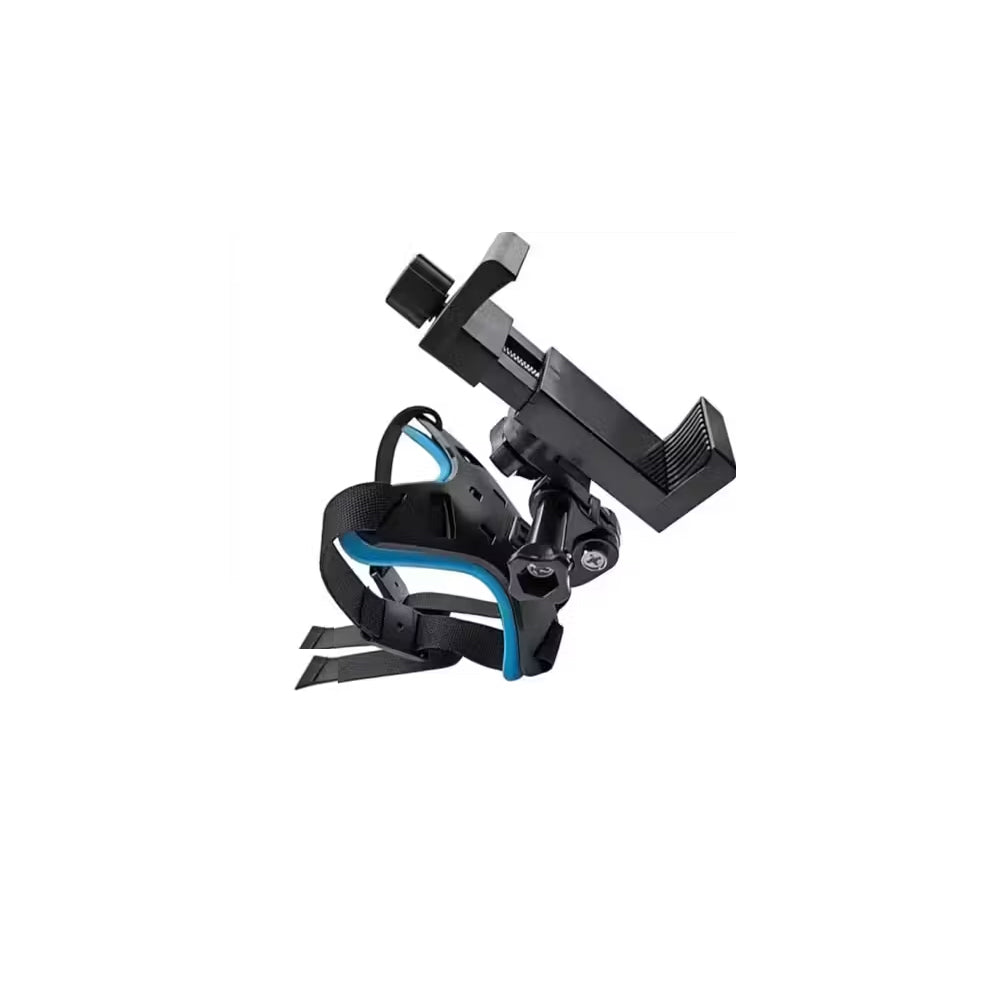 Helmet Chin Mount and Mobile Holder For Smartphone & Action Camera Blue