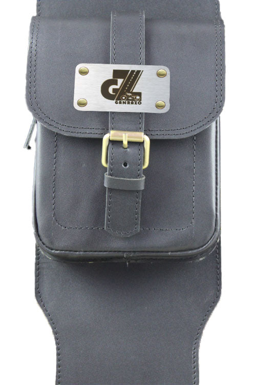Genuine Leather Tank Strap Bag Compatible with Royal Enfield Meteor 350