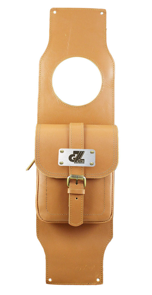 Genuine Leather Tank Strap Bag Compatible with Royal Enfield Meteor 350