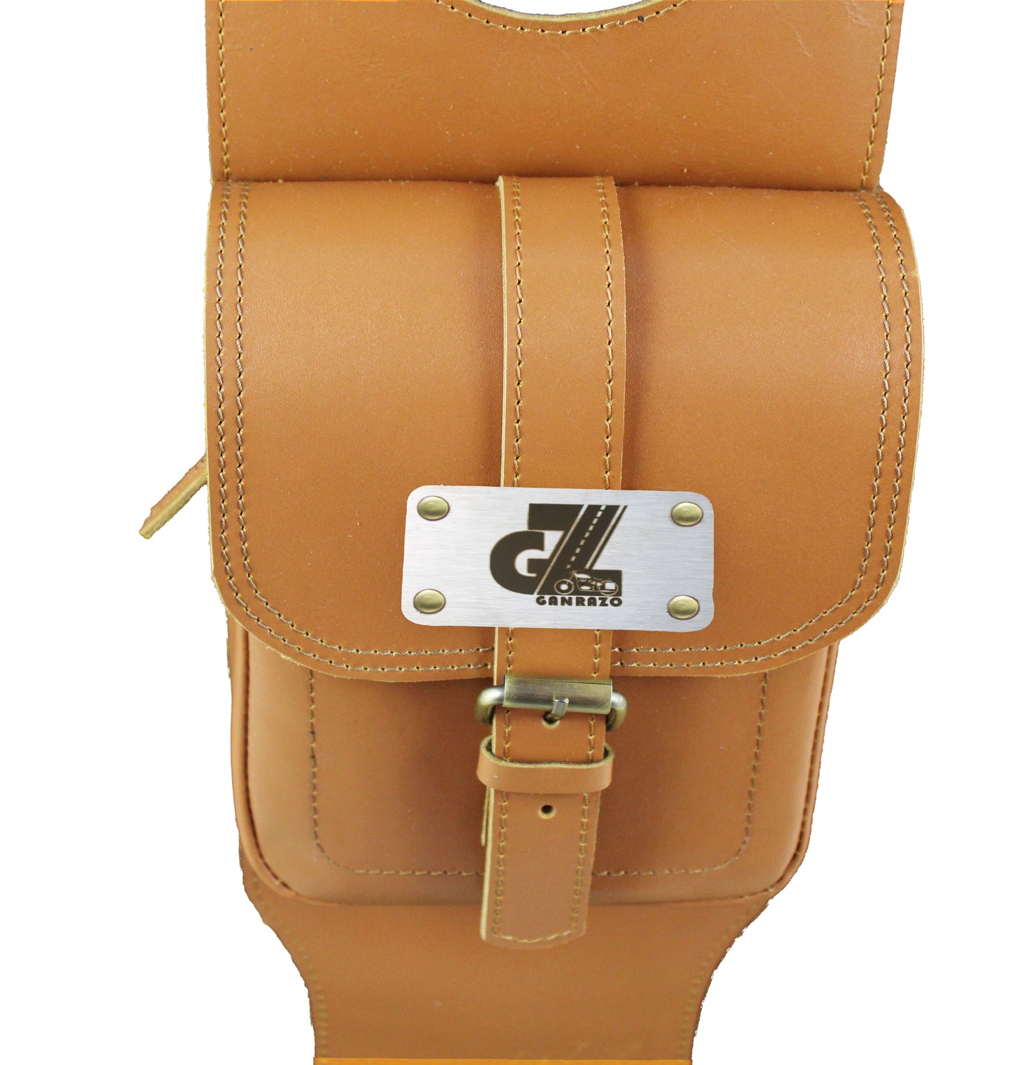 Genuine Leather Tank Strap Bag Compatible with Royal Enfield Meteor 350