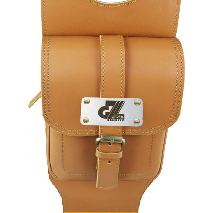 Genuine Leather Tank Strap Bag Compatible with Royal Enfield Meteor 350