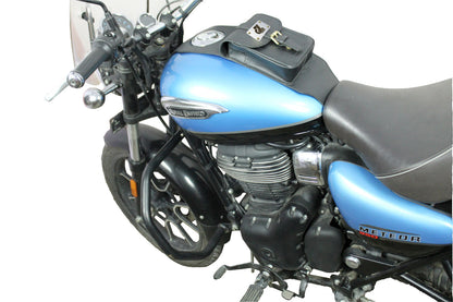 Genuine Leather Tank Strap Bag Compatible with Royal Enfield Meteor 350