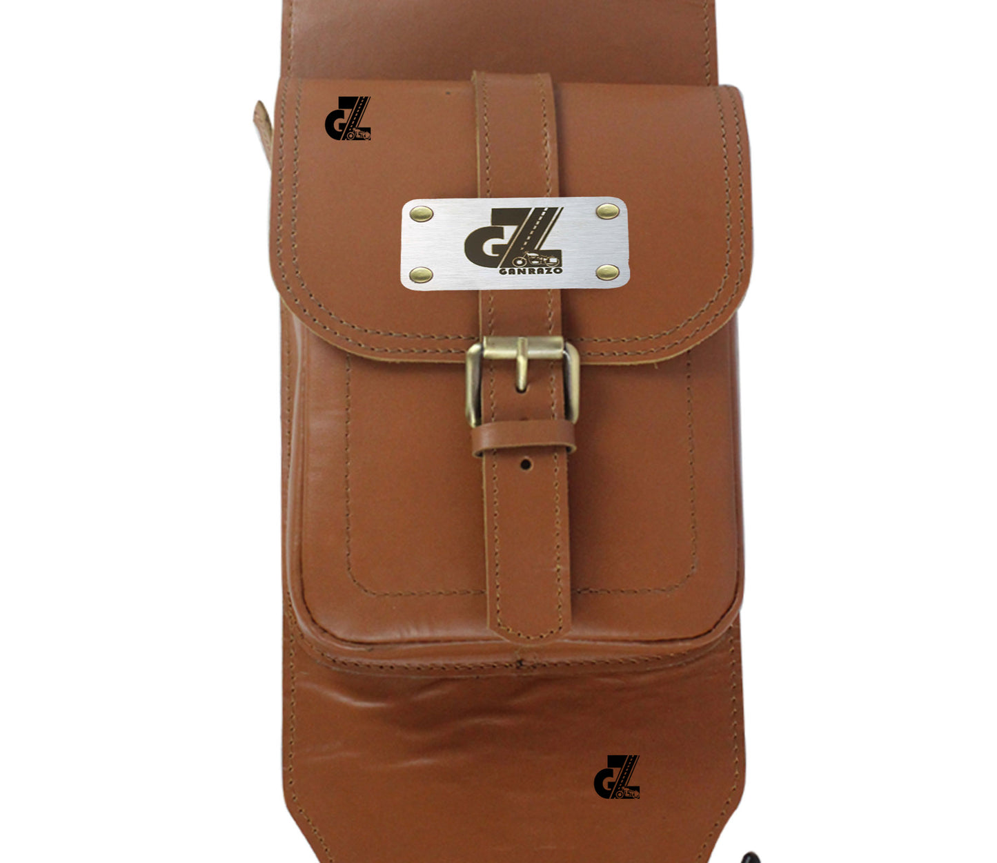 Genuine Leather Tank Strap Bag Compatible with Royal Enfield Continental GT & Interceptor 650