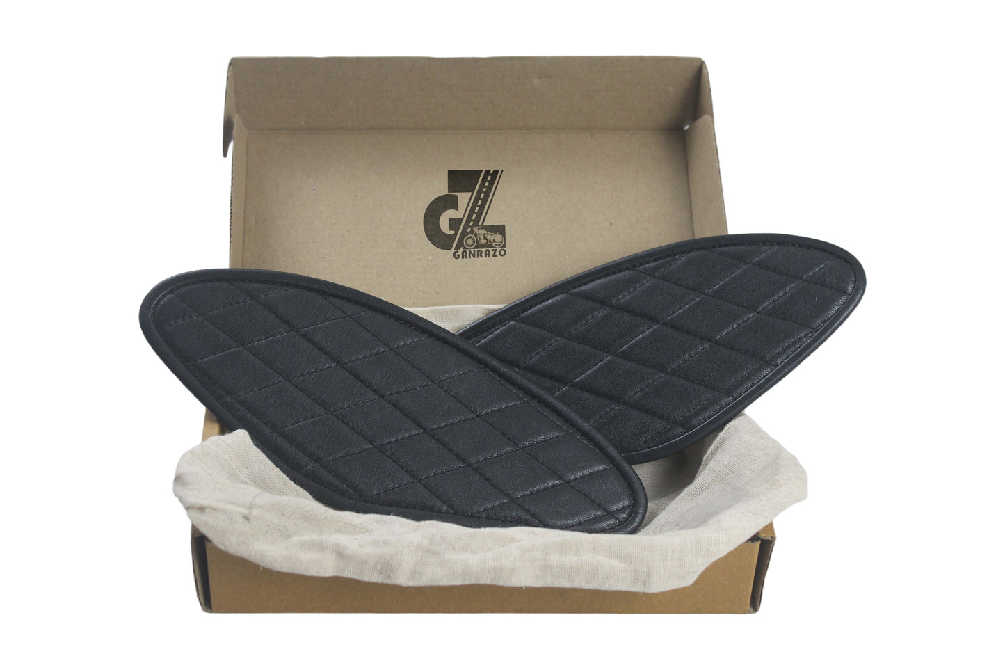 Genuine Leather Diamond Tank Pads For Royal Enfield Hunter 350