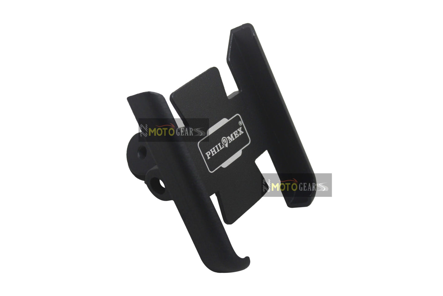 Philomex Aluminum Universal Motorcycle Scooter Mobile Holder Black