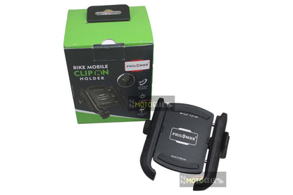 Philomex Universal Motorcycle Scooter Clip On Mobile Holder Black
