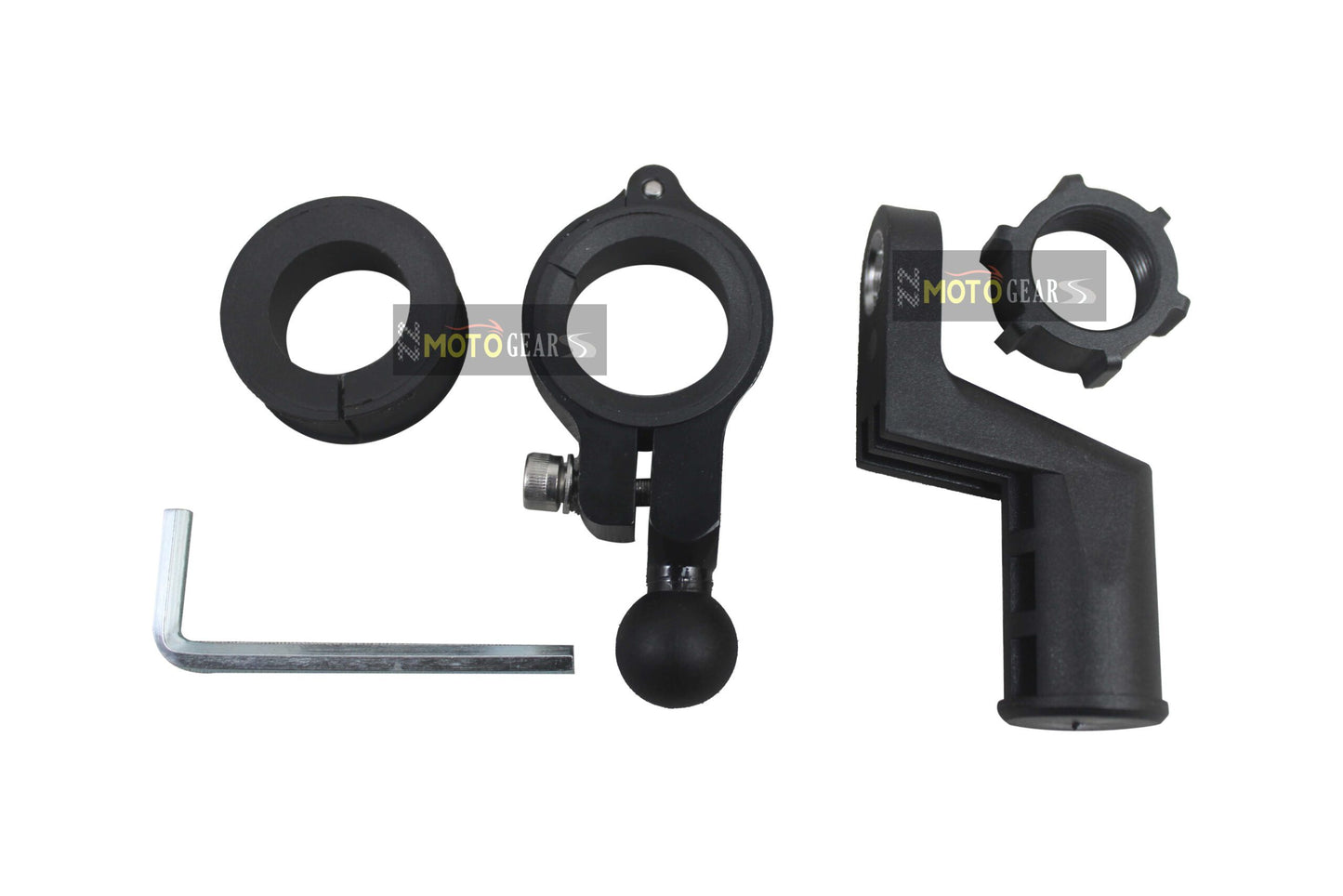Philomex Universal Motorcycle Scooter Clip On Mobile Holder Black