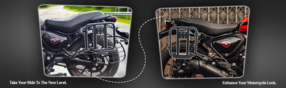 Black Saddle Stay Pair Right & Left Side Fit for Royal Enfield Hunter 350
