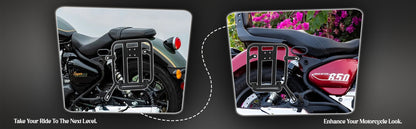Black Saddle Stay Pair Right & Left Side Fit for Royal Enfield Super Meteor 650
