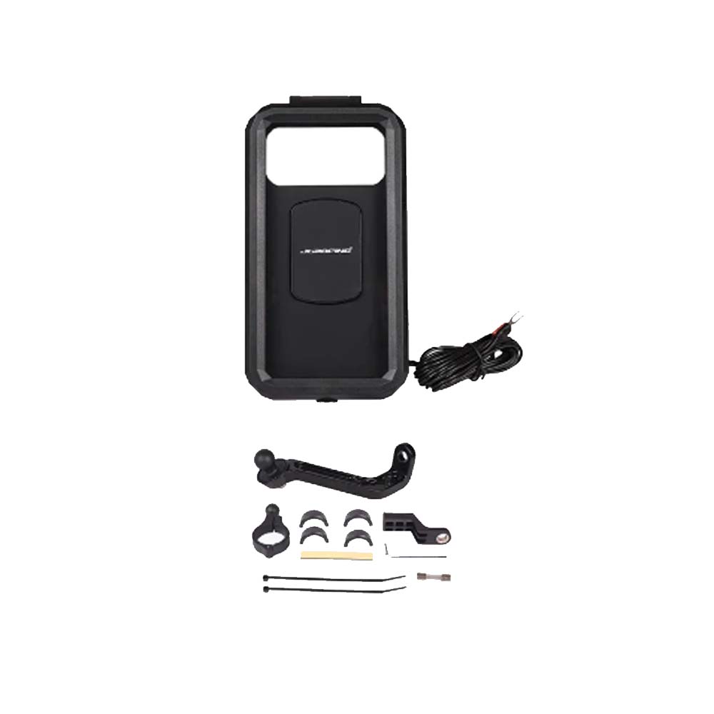 Jb Racing M18L-A2 Wireless Charger Long Mirror Mount For Universal Motercycle & Scooter