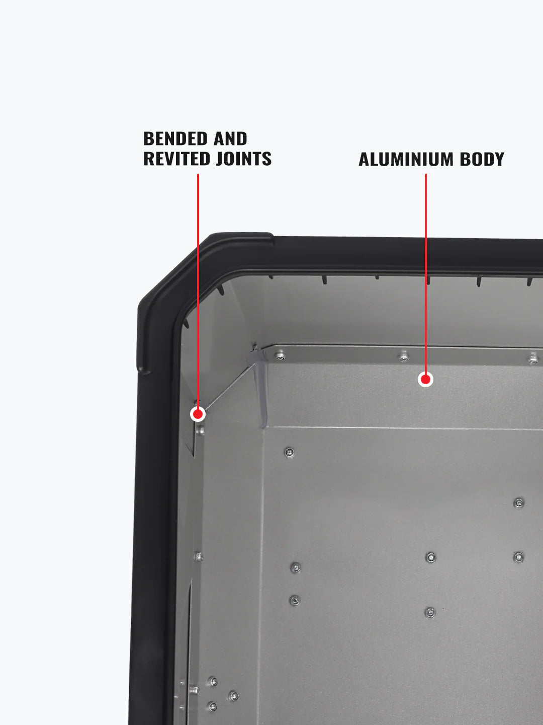 Jb Racing Top Case X 65L Premium With Back Rest Pad For all Motercycle