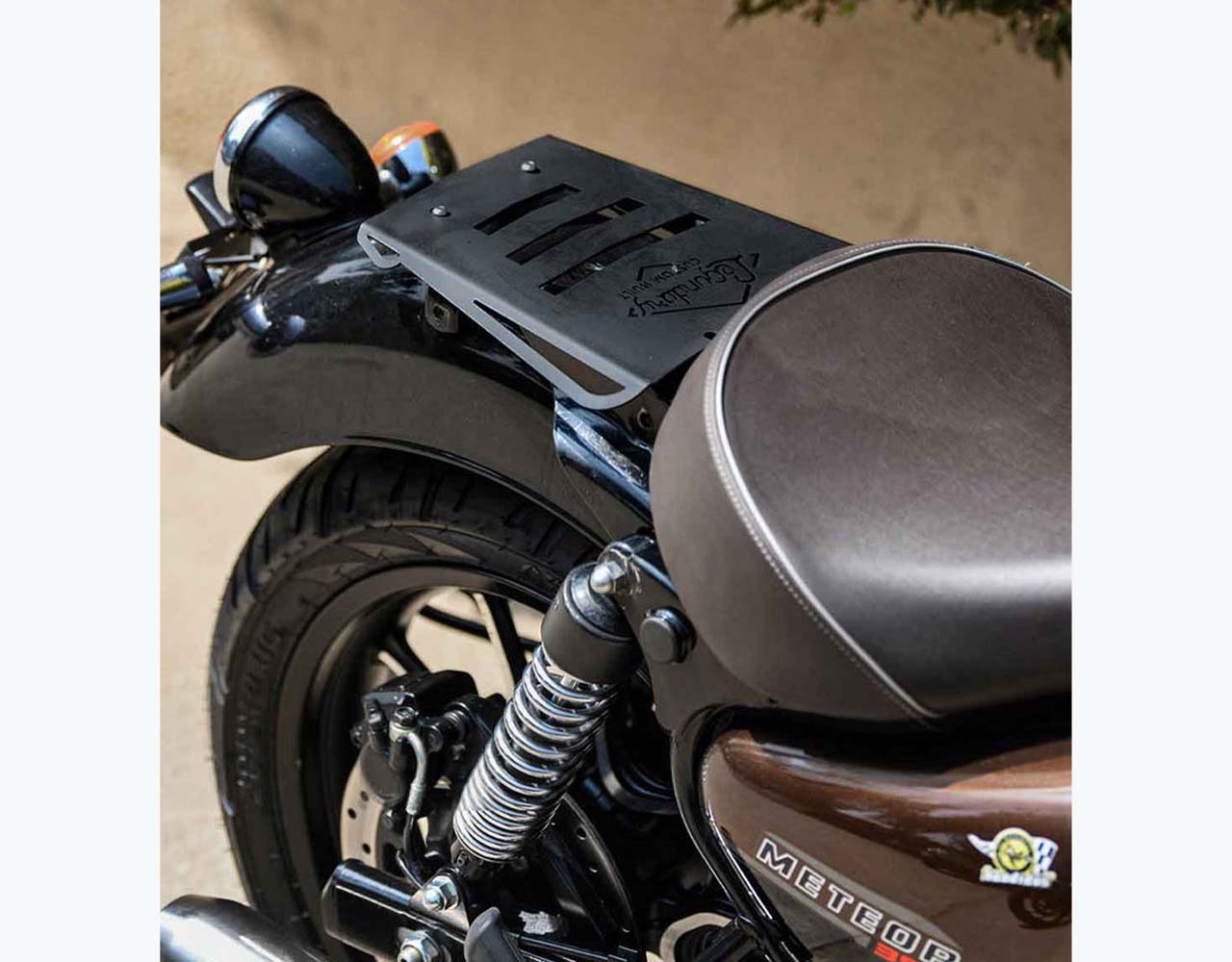 Legundary Vermillion Solo Expedition Rack For Royal Enfield Meteor 350