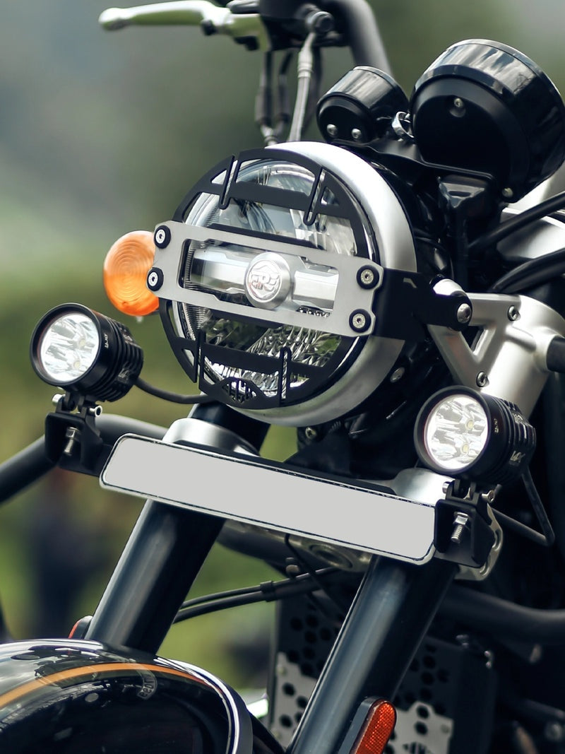 Legundary Beacon Fog Light Mount Set For Royal Enfield Super Meteor 650
