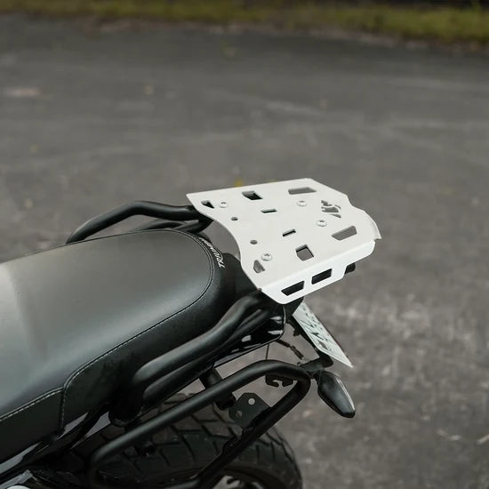 LEGUNDARY ATLAS LUGGAGE CARRIER BLACK AND SILVER FOR TRIUMPH TRACKER 400