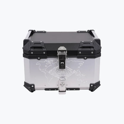 LEGUNDARY FORT KNOX SERIES TC 55L ALUMINIUM TOP BOX SILVER FOR ALL MOTORCYCLES