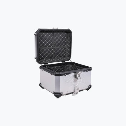 LEGUNDARY FORT KNOX SERIES TC 55L ALUMINIUM TOP BOX SILVER FOR ALL MOTORCYCLES