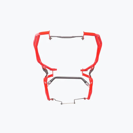 LEGUNDARY RAPTOR CRASH GUARD UPPER & LOWER SET FOR TVS APACHE RTX 300 (RED)