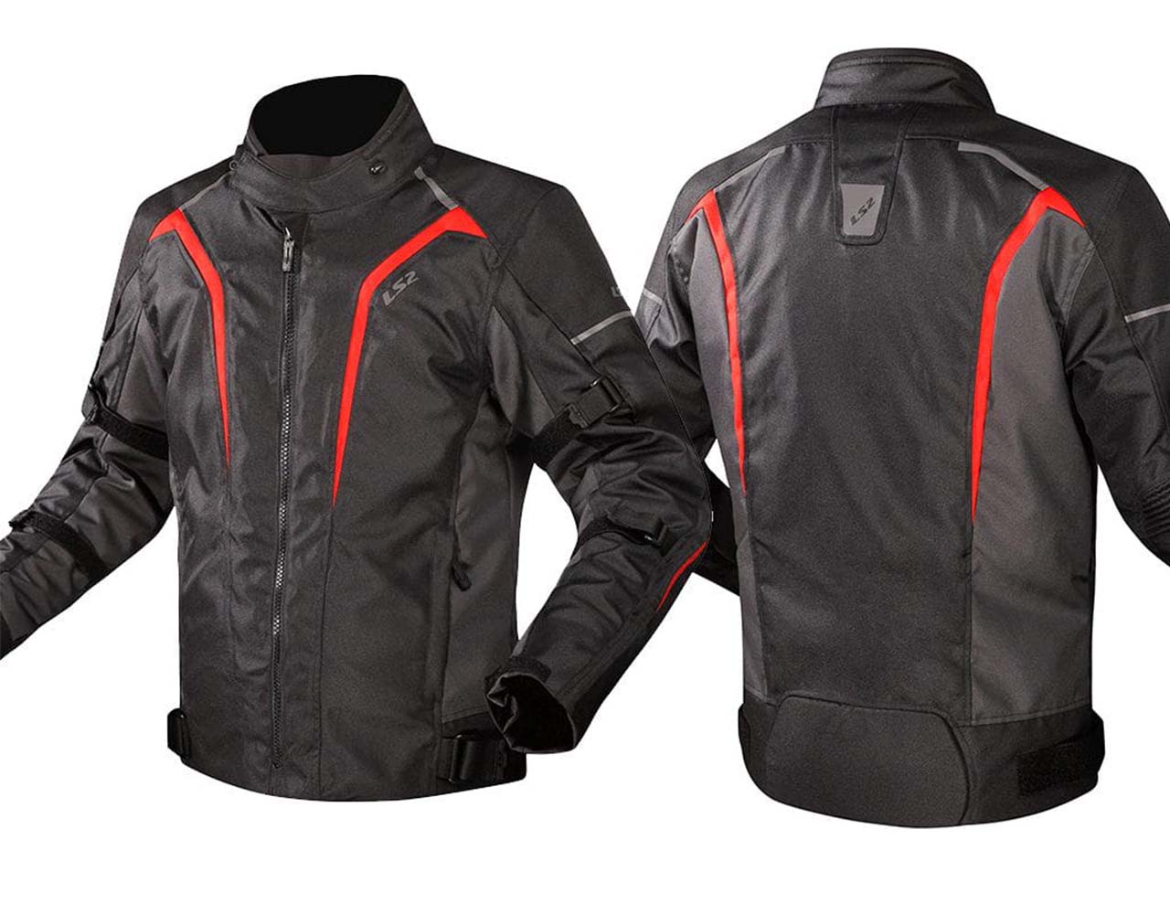 LS2 SEPANG BLACK GREY RED JACKET