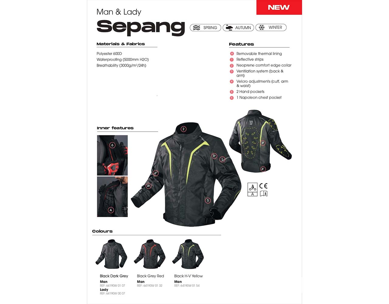 LS2 SEPANG BLACK GREY RED JACKET
