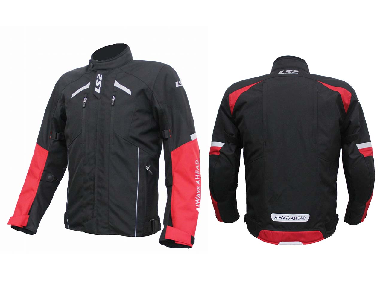 LS2 SERRA MESH BLACK RED JACKET