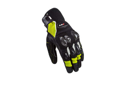 LS2 SPARK II AIR GLOVES BLACK H-V YELLOW