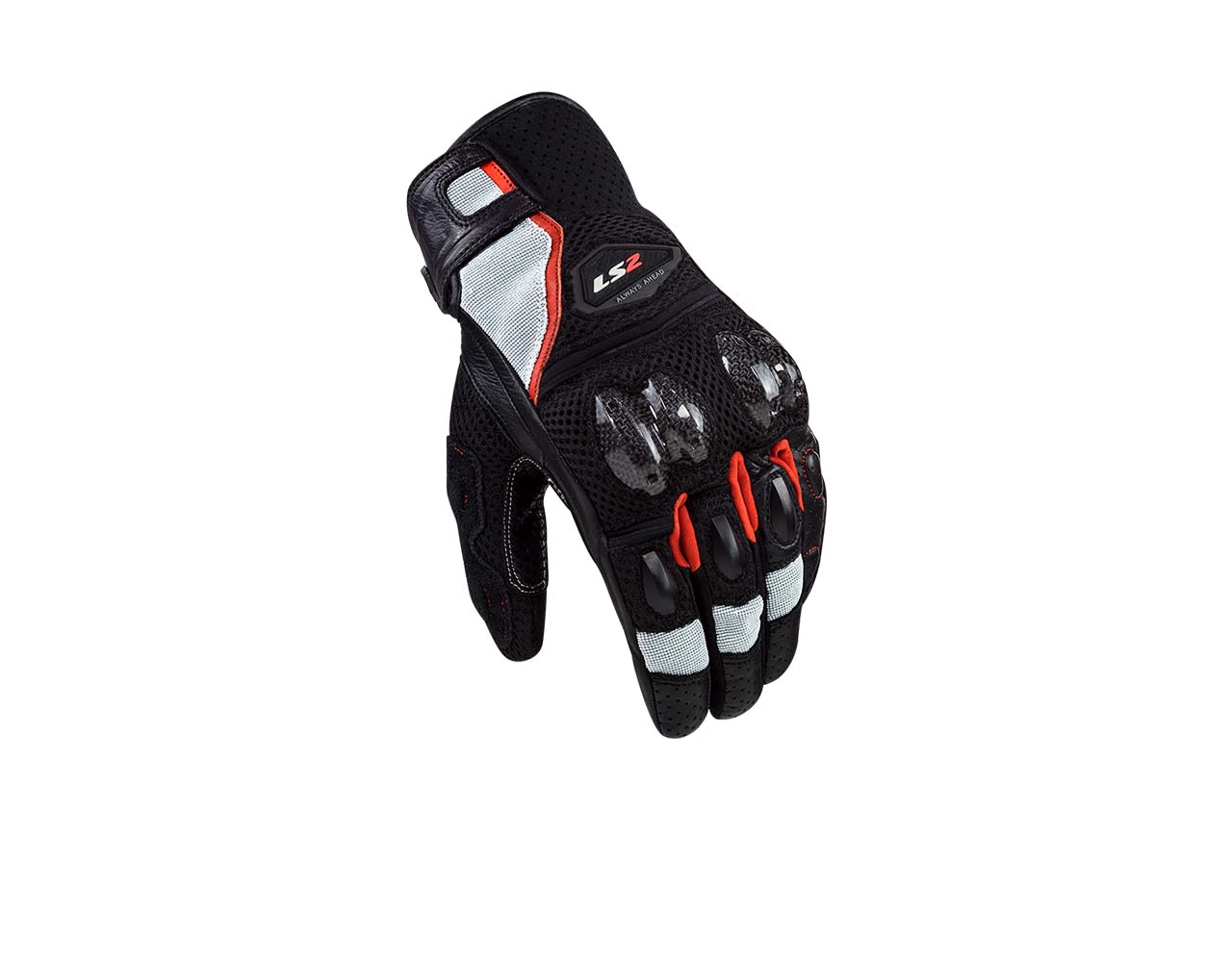LS2 SPARK II AIR GLOVES BLACK RED WHITE