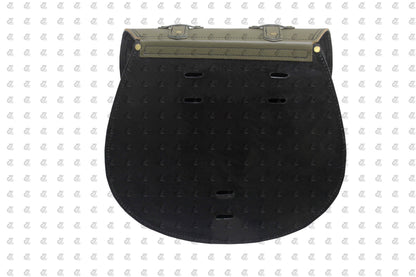 Leather Saddle Bag Green with Saddle Stay Pair for Hunter 350