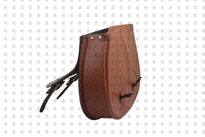 Leather Saddle Bag Tan with Saddle Stay Pair New Classic 350 Reborn