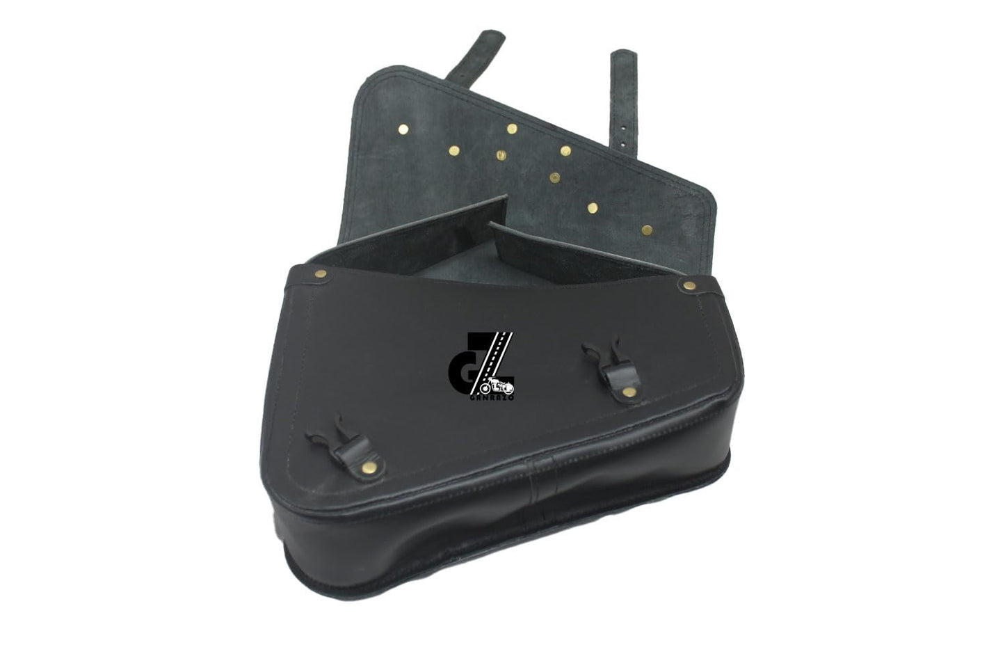Black Leather Saddle Bag swingam Bag for Royal Enfield Meteor 350