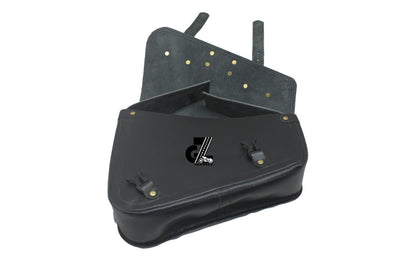 Black Leather Saddle Bag swingam Bag for Royal Enfield Meteor 350