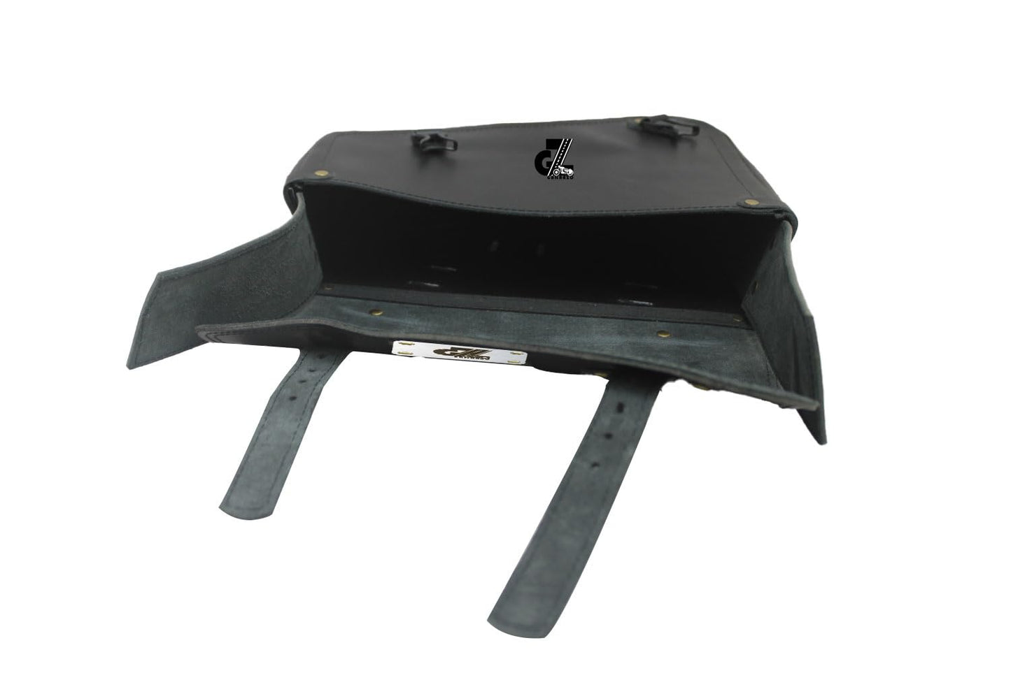 Black Leather Saddle Bag swingam Bag for Royal Enfield Meteor 350