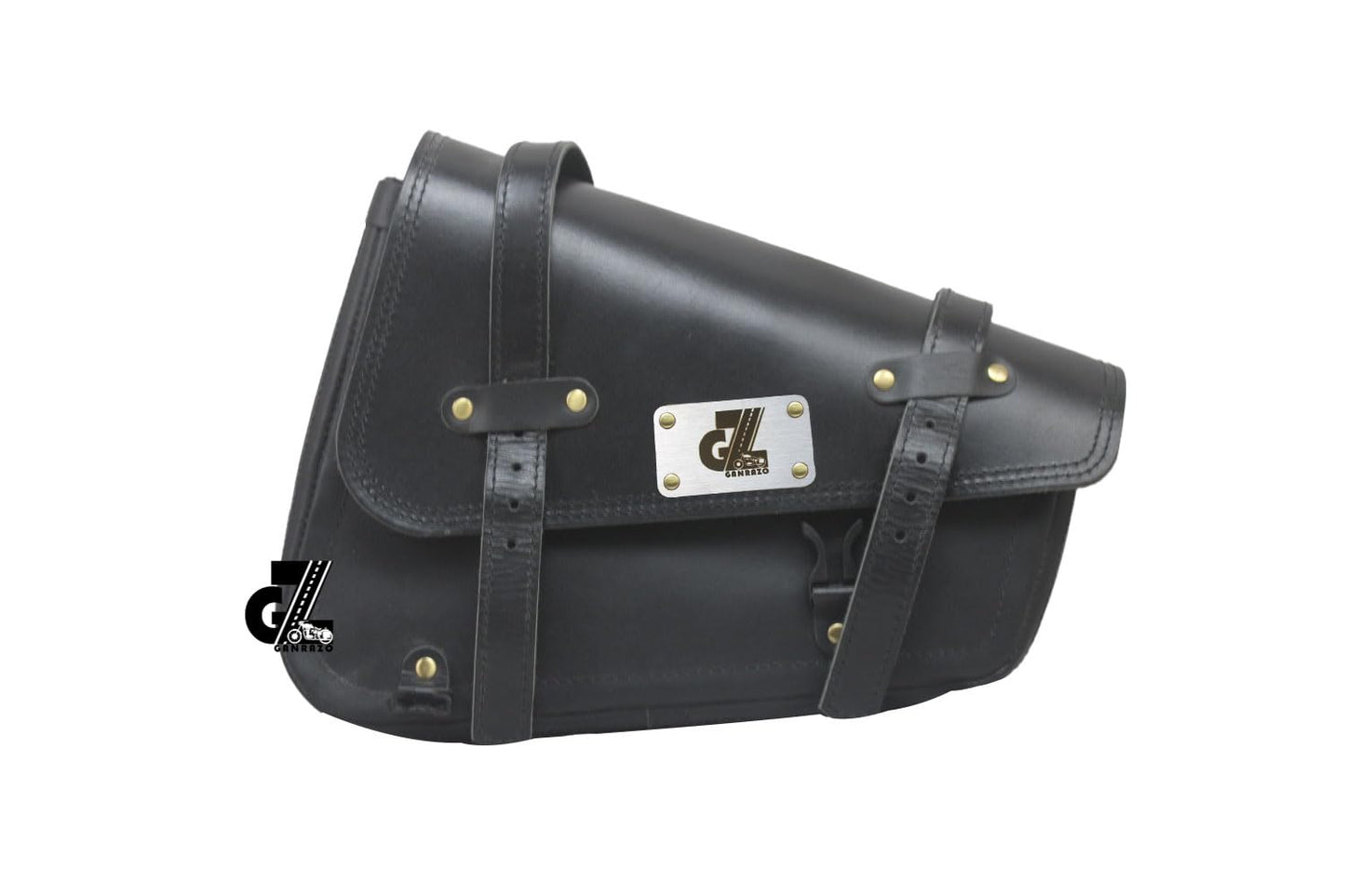Black Leather Saddle Bag swingam Bag for Royal Enfield Meteor 350