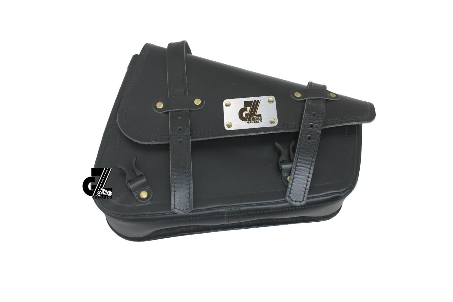 Black Leather Saddle Bag swingam Bag for Royal Enfield Meteor 350