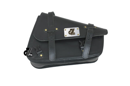 Black Leather Saddle Bag swingam Bag for Royal Enfield Meteor 350