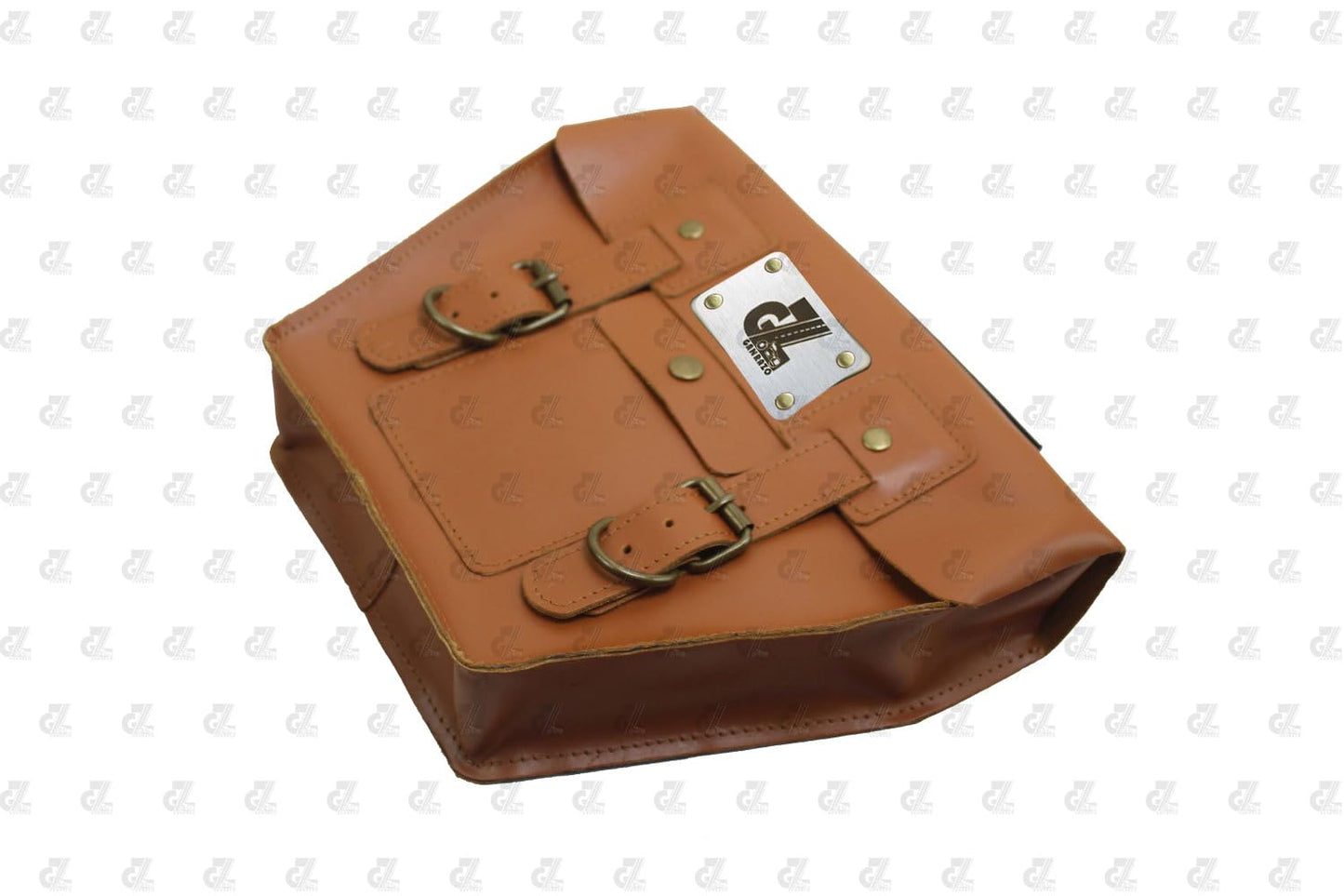 Leather Side Pannel Bag Tan Color with Straps & Rain Cover for Royal Enfield Continental GT & Interceptor 650