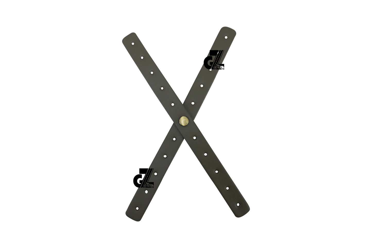 Leather Sticker Head Lamp X Perforated & Handgrip Straps Pair Olive For Harley Devidson Motorcycle